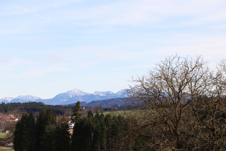 Simssee, Chiemgau, Söchtenau, Vogtareuth, Wohnimmoblie, Bauernanwesen, Terrasse, Balkon, Bergblick, Ferienwohnung, 